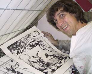 Lithographie Handabzug